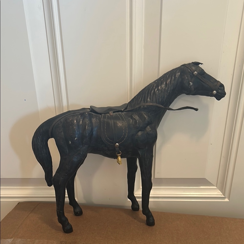 Black Minimalist Horse Sculpture Art